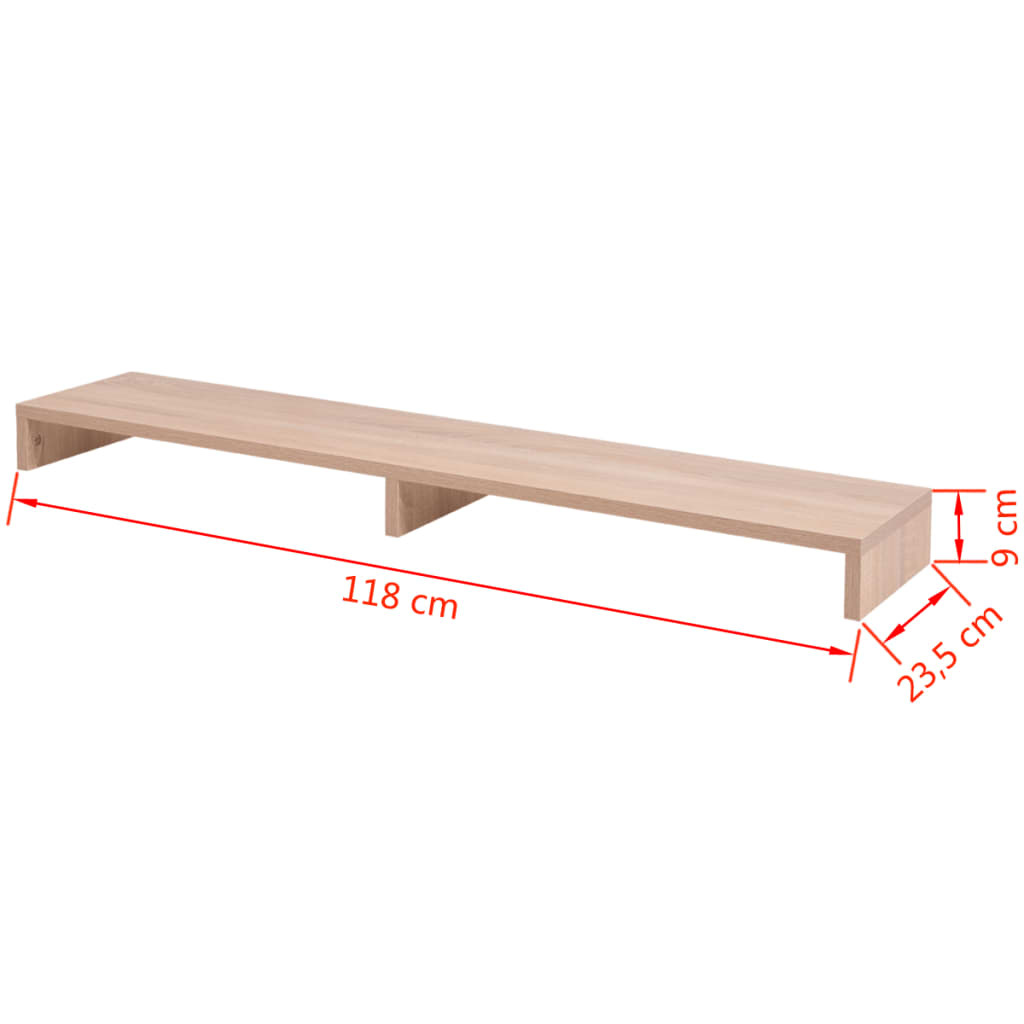 VidaXL TV-/monitorstandaard spaanplaat 118x23,5x9 cm beige