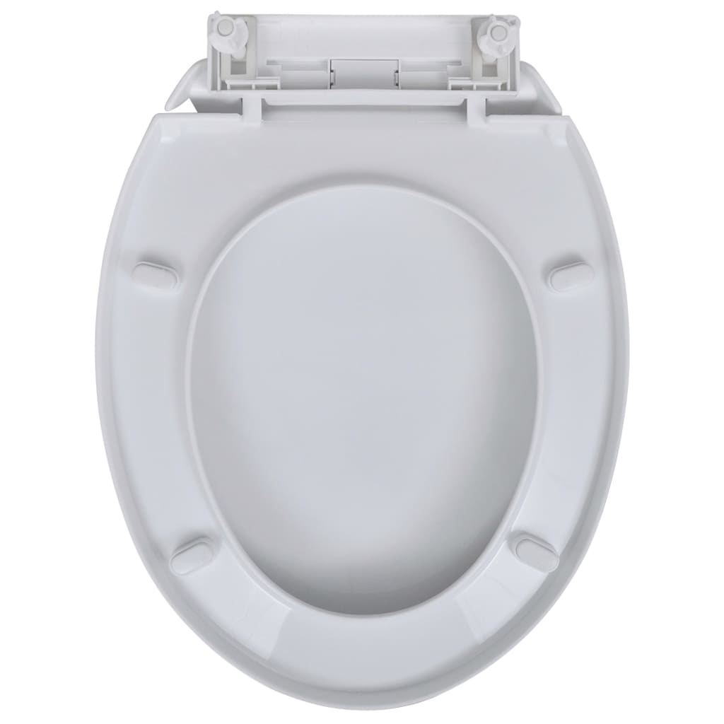 VidaXL Toiletbril met soft-closedeksel 2 st kunststof wit