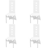 VidaXL Eetkamerstoelen 4 st kunstleer wit