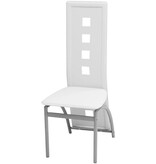 VidaXL Eetkamerstoelen 4 st kunstleer wit
