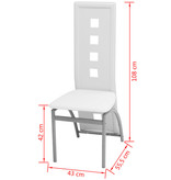 VidaXL Eetkamerstoelen 2 st kunstleer wit