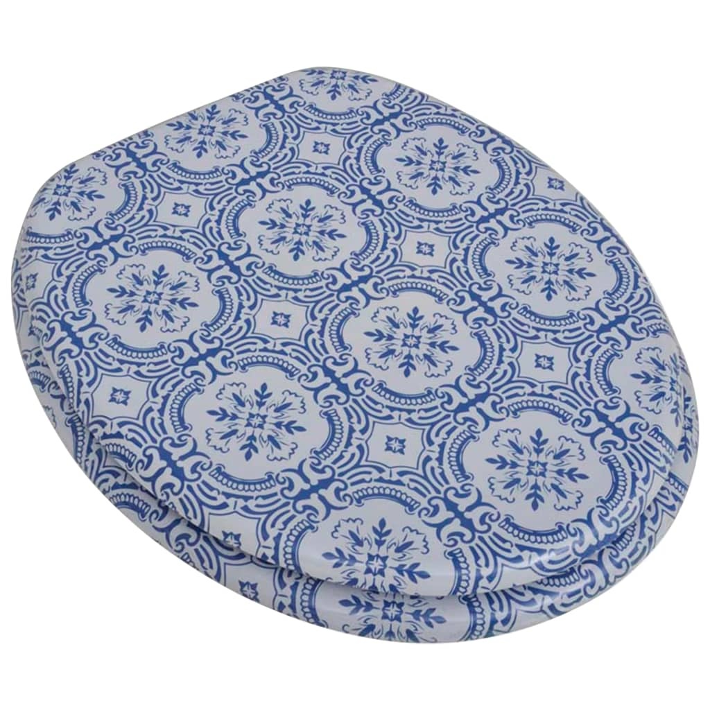 VidaXL Toiletbril met hard-closedeksel 2 st MDF porselein