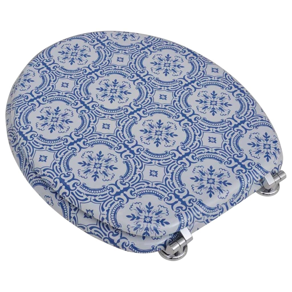 VidaXL Toiletbril met hard-closedeksel 2 st MDF porselein