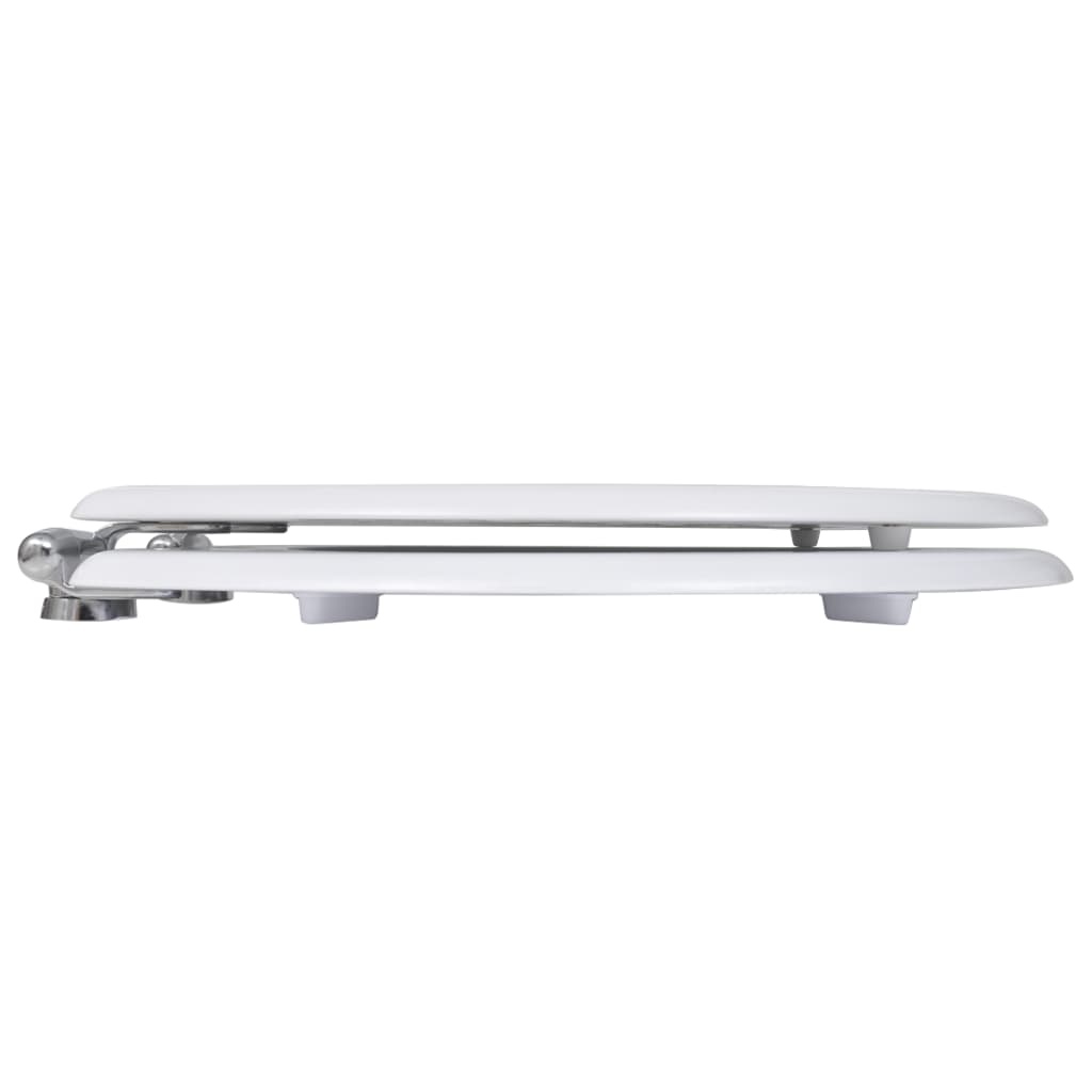 VidaXL Toiletbril met soft-closedeksel 2 st MDF wit