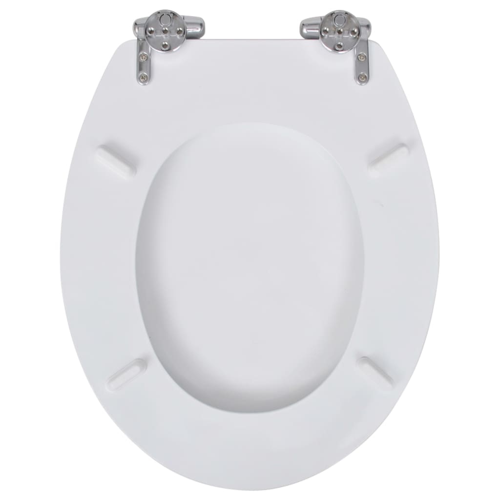 VidaXL Toiletbril met soft-closedeksel 2 st MDF wit
