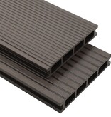 VidaXL Terrasplanken HKC met accessoires 30 m² 4 m donkerbruin