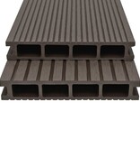 VidaXL Terrasplanken HKC met accessoires 30 m² 4 m donkerbruin