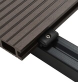 VidaXL Terrasplanken HKC met accessoires 30 m² 4 m donkerbruin