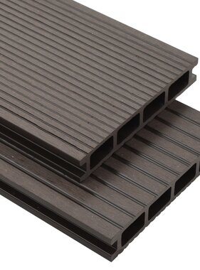 VidaXL Terrasplanken HKC met accessoires 20 m² 4 m donkerbruin