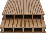 vidaXL Terrasplanken HKC met accessoires 40 m² 4 m teak