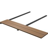 vidaXL Terrasplanken HKC met accessoires 40 m² 4 m teak