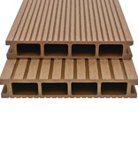 vidaXL Terrasplanken HKC met accessoires 35 m² 4 m teak