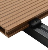 vidaXL Terrasplanken HKC met accessoires 35 m² 4 m teak