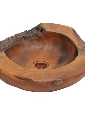 vidaXL Wasbak massief teak 45 cm