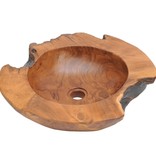 vidaXL Wasbak massief teak 45 cm