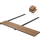 vidaXL Terrasplanken HKC met accessoires 25 m² 4 m teak