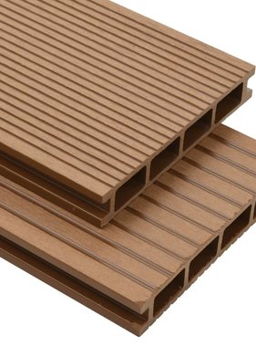 VidaXL Terrasplanken HKC met accessoires 10 m² 4 m teak