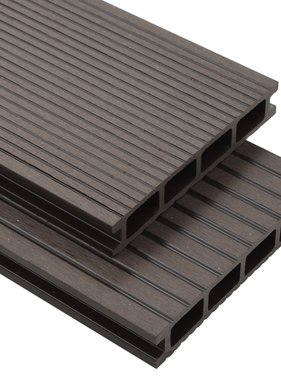 VidaXL Terrasplanken HKC met accessoires 30 m² 2,2 m donkerbruin