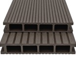 VidaXL Terrasplanken HKC met accessoires 26 m² 2,2 m donkerbruin