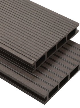 VidaXL Terrasplanken HKC met accessoires 20 m² 2,2 m donkerbruin