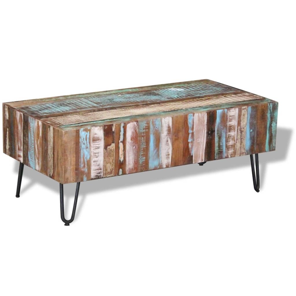 vidaXL Salontafel 100x50x38 cm massief gerecycled hout