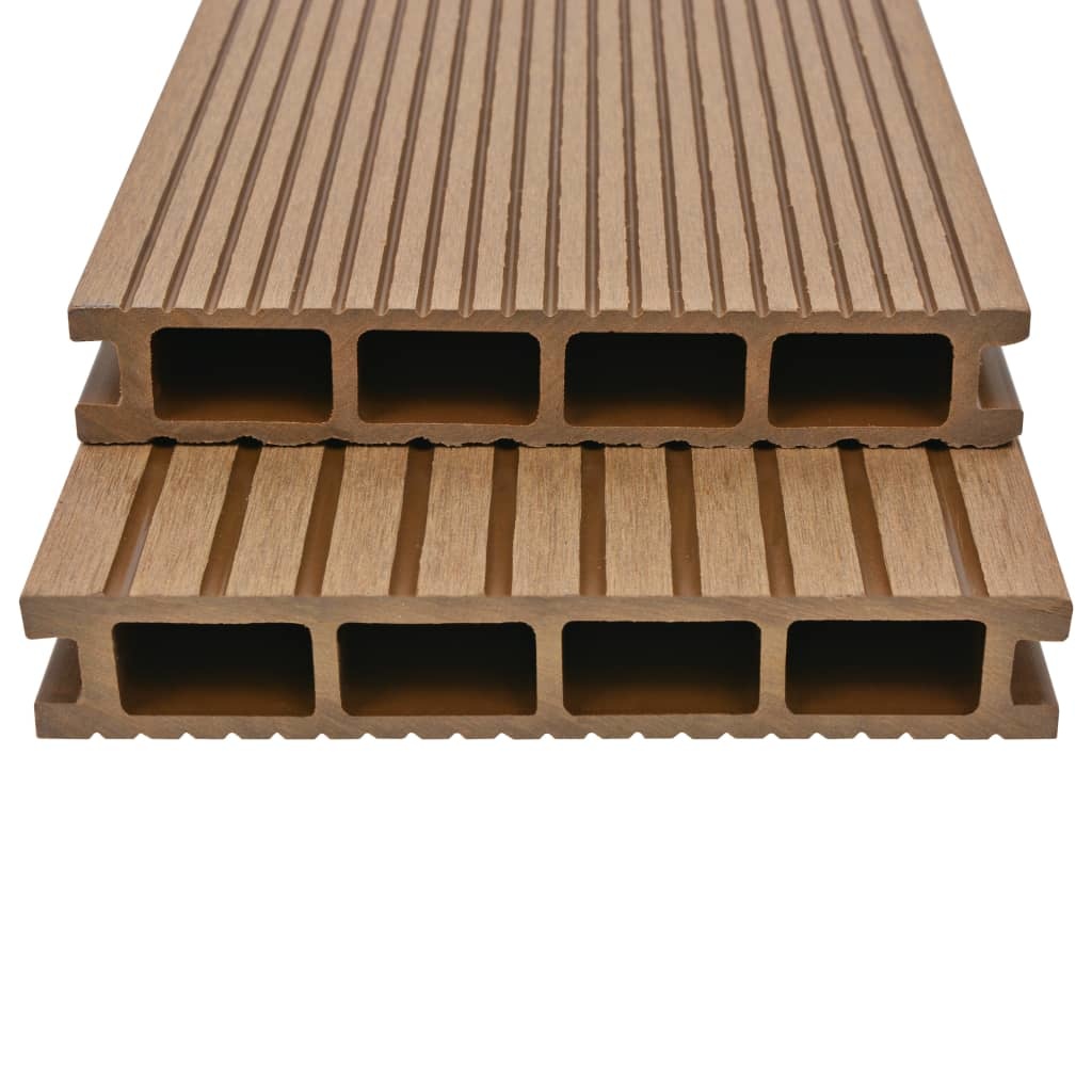 vidaXL Terrasplanken HKC met accessoires 20 m² 2,2 m teak