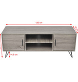 vidaXL Tv-meubel 120x40x45 cm grijs