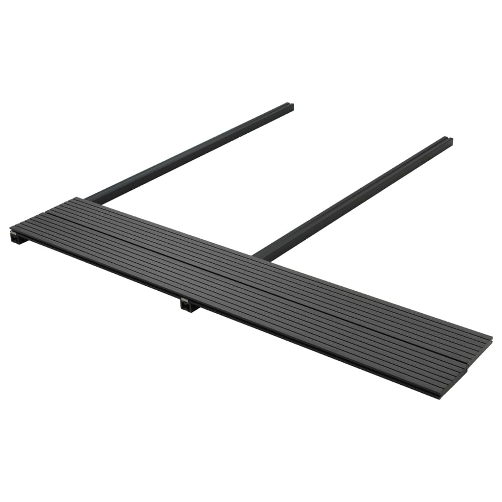 VidaXL Terrasplanken met accessoires 15 m² 4 m massief HKC zwart