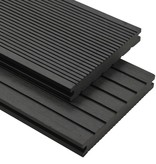 VidaXL Terrasplanken met accessoires 10 m² 4 m massief HKC zwart