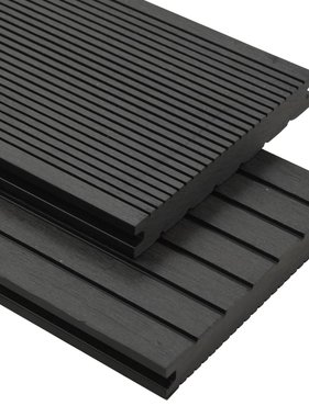 VidaXL Terrasplanken met accessoires 10 m² 4 m massief HKC zwart