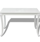 VidaXL Eettafel 116x66x76 cm hoogglans wit