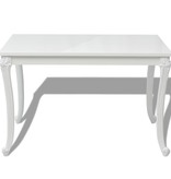 vidaXL Eettafel 116x66x76 cm hoogglans wit