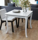 vidaXL Eettafel 80 x 80 x 76 cm hoogglans wit