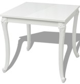 vidaXL Eettafel 80 x 80 x 76 cm hoogglans wit