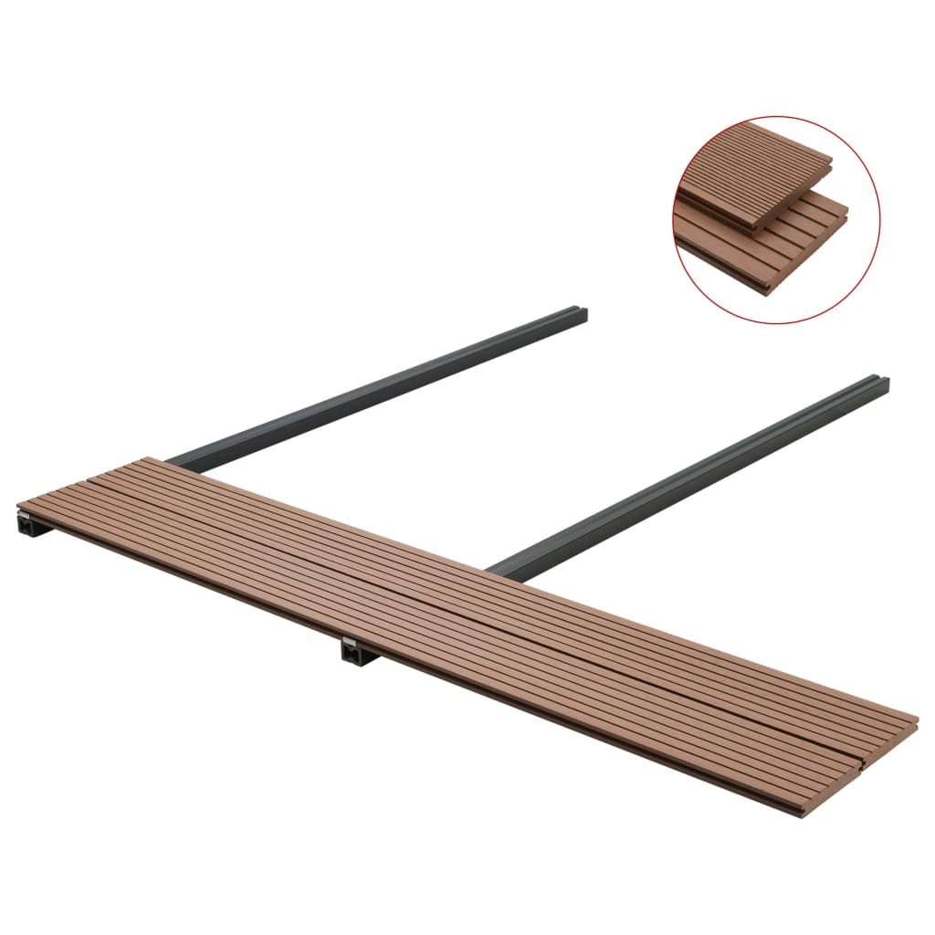 VidaXL Terrasplanken met accessoires 10 m² 2,2 m HKC lichtbruin