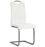 VidaXL Eetkamerstoelen 6 st kunstleer wit