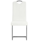 VidaXL Eetkamerstoelen 6 st kunstleer wit