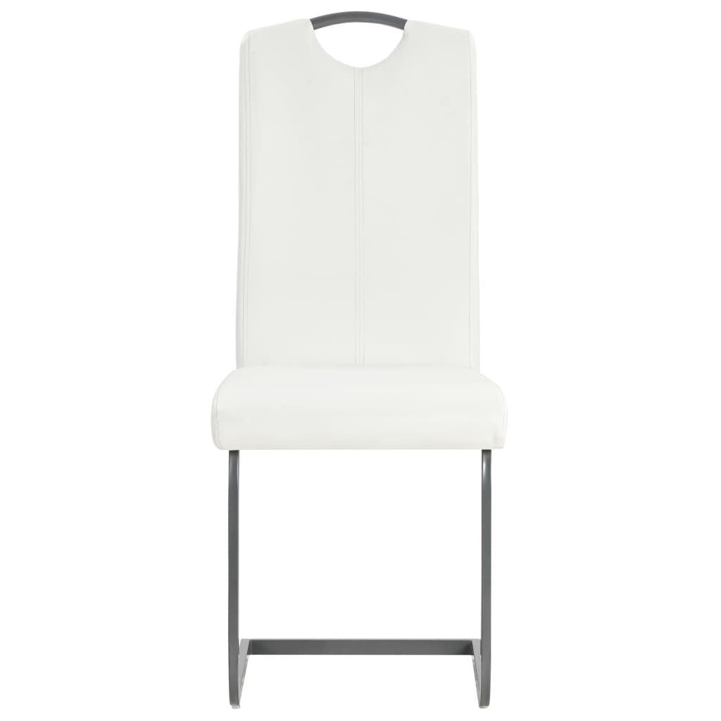VidaXL Eetkamerstoelen 6 st kunstleer wit