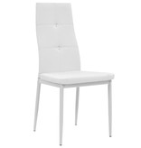 vidaXL Eetkamerstoelen 43x43,5x96 cm kunstleer wit 6 st