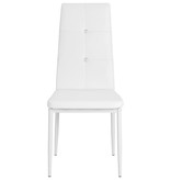 vidaXL Eetkamerstoelen 43x43,5x96 cm kunstleer wit 6 st