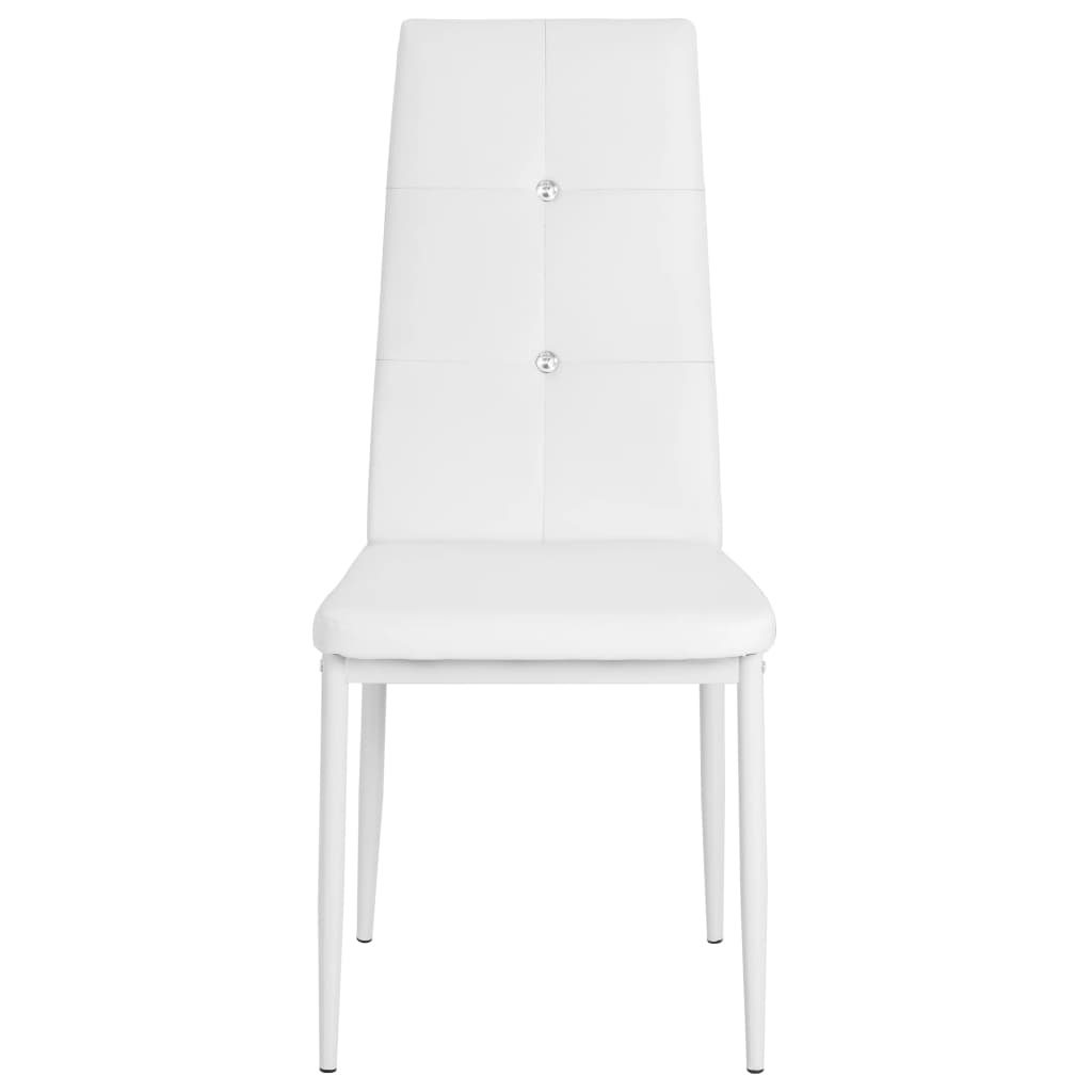 VidaXL Eetkamerstoelen 43x43,5x96 cm kunstleer wit 6 st