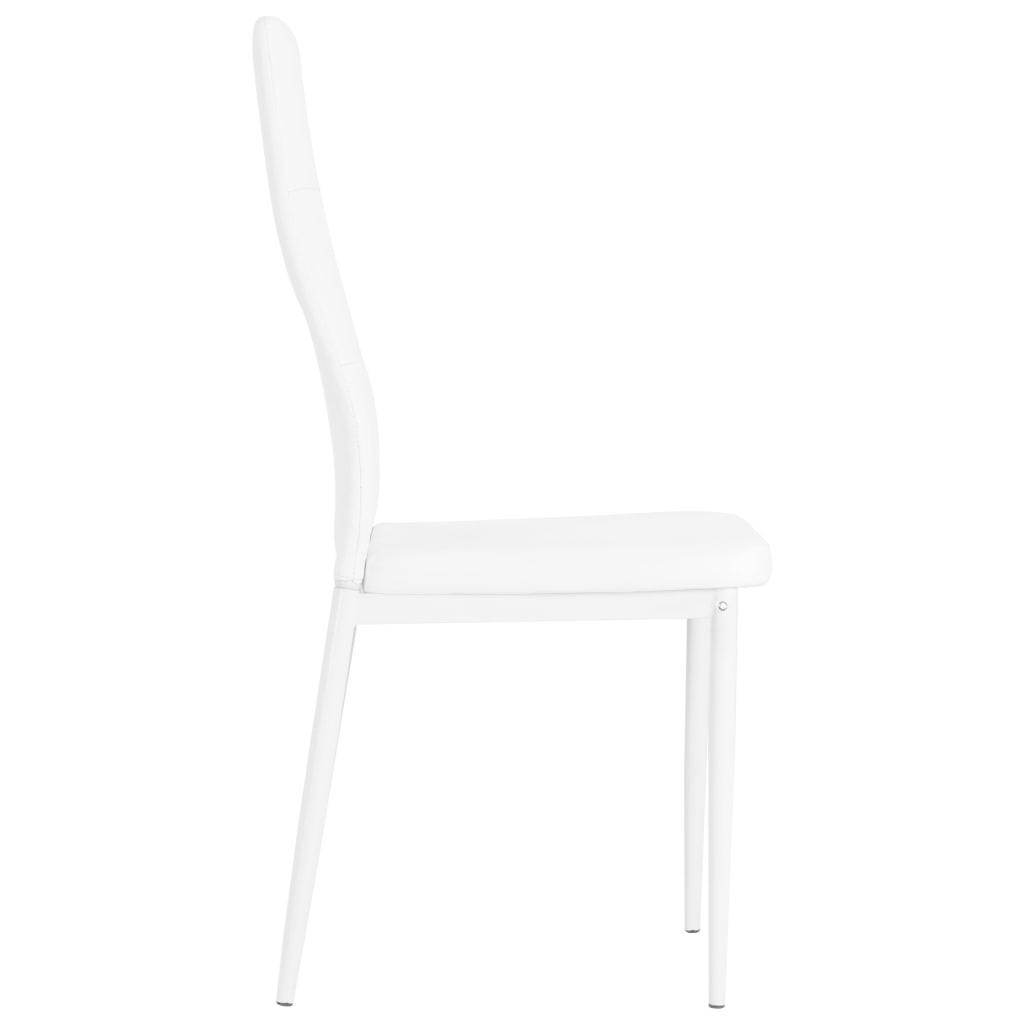 vidaXL Eetkamerstoelen 43x43,5x96 cm kunstleer wit 6 st