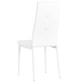 vidaXL Eetkamerstoelen 43x43,5x96 cm kunstleer wit 6 st