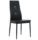 vidaXL Eetkamerstoelen 43x43,5x96 cm kunstleer zwart 6 st