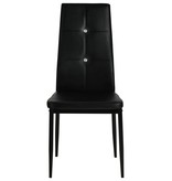 vidaXL Eetkamerstoelen 43x43,5x96 cm kunstleer zwart 6 st