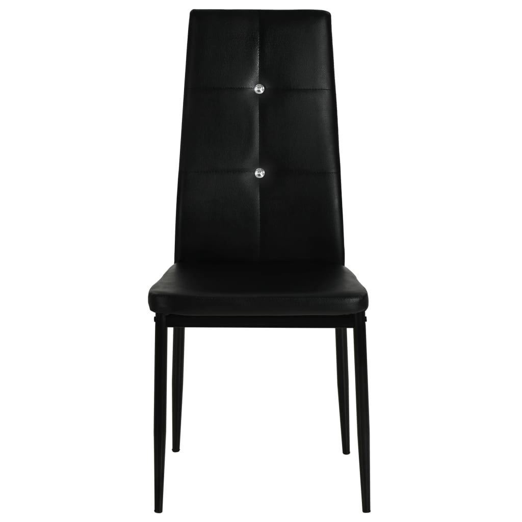 VidaXL Eetkamerstoelen 43x43,5x96 cm kunstleer zwart 6 st