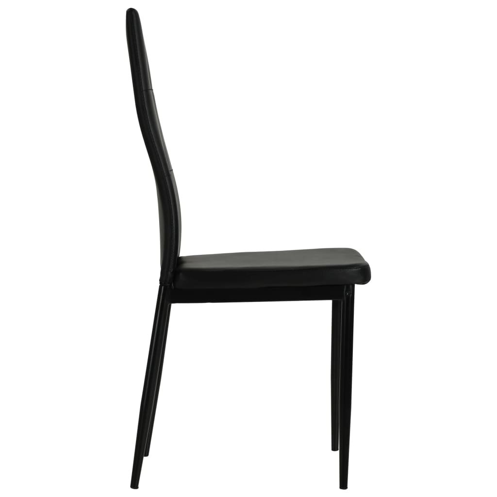 VidaXL Eetkamerstoelen 43x43,5x96 cm kunstleer zwart 6 st