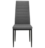 VidaXL Eetkamerstoelen stof lichtgrijs 6 st