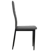VidaXL Eetkamerstoelen stof lichtgrijs 6 st
