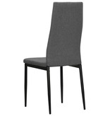 VidaXL Eetkamerstoelen stof lichtgrijs 6 st